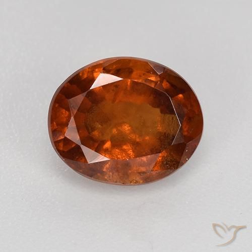 1.87ct Natural Fire Orange Hessonite Garnet, Oval, VS-SI