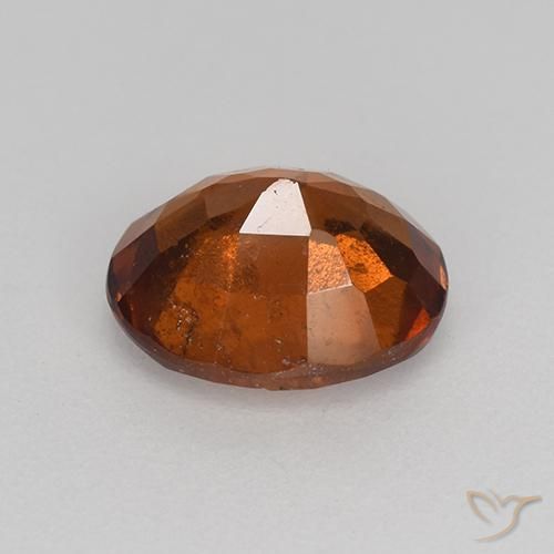 Hessonite Garnet Gemstone in 8.1 x 6.7 mm Size for Sale, Hessonite Garnet Stone in Fire Orange Color