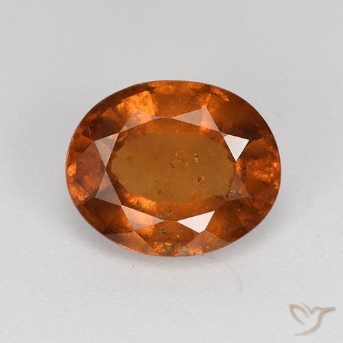 2.01ct Natural Reddish Orange Hessonite Garnet, Oval, VS-SI