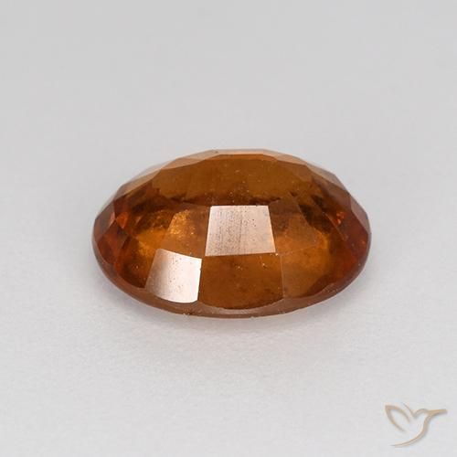 Hessonite Garnet Gemstone in 8.6 x 7 mm Size for Sale, Hessonite Garnet Stone in Reddish Orange Color
