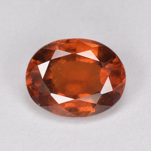 2.24 ct Orange Hessonite Garnet Gemstone, Hessonite Garnet Gem in Oval Facet Shape for Sale.