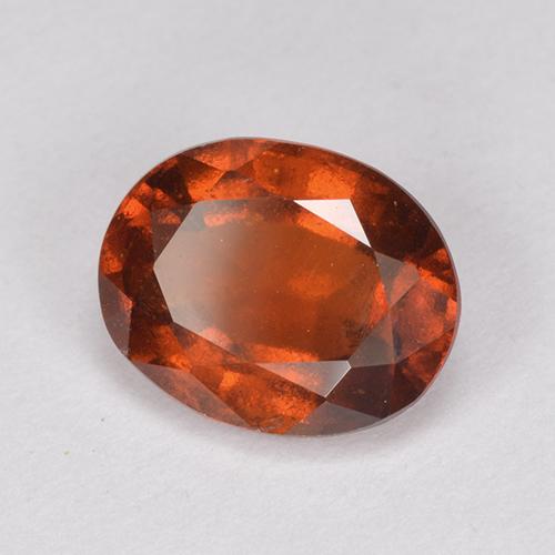 2.24 ct Orange Hessonite Garnet Stone, Natural Hessonite Garnet in Oval Facet Shape for Sale