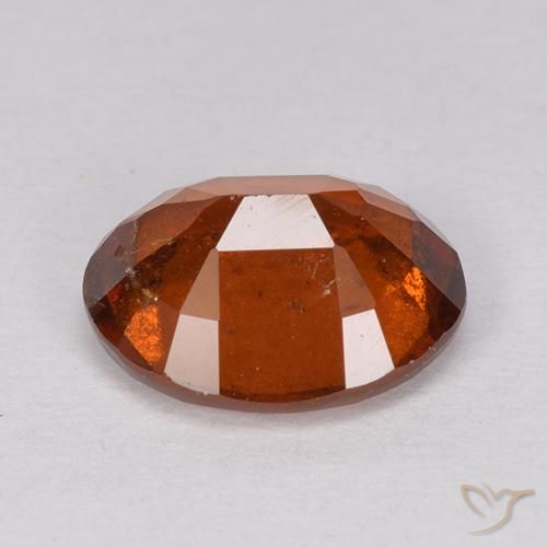 Hessonite Garnet Gemstone in 9.4 x 7.5 mm Size for Sale, Hessonite Garnet Stone in Fire Orange Color