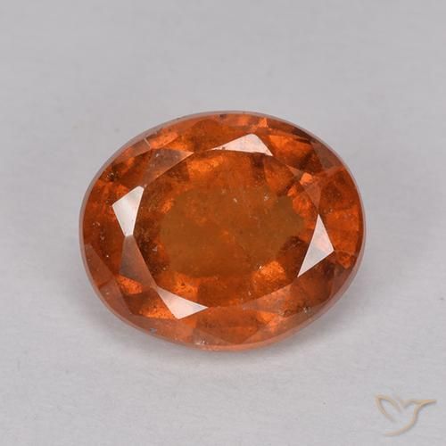 2.17ct Natural Amber Orange Hessonite Garnet, Oval, VS-SI