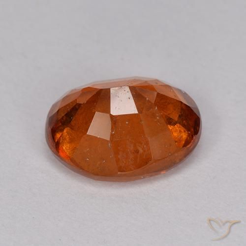 Hessonite Garnet Gemstone in 8.5 x 7.1 mm Size for Sale, Hessonite Garnet Stone in Amber Orange Color