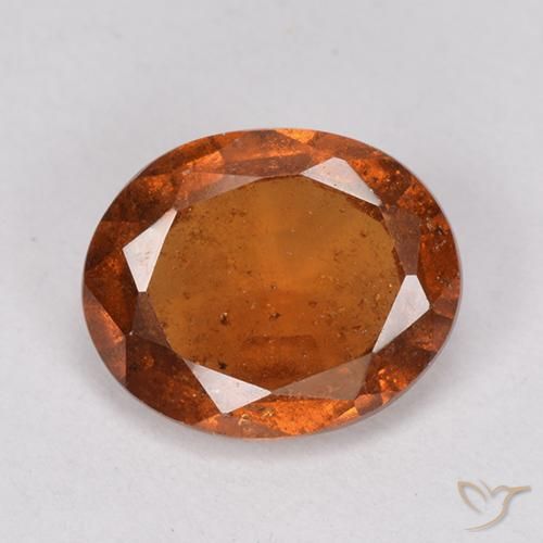 2.15ct Natural Medium-Dark Orange Hessonite Garnet, Oval, VS-SI