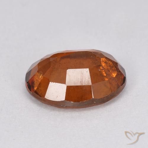 Hessonite Garnet Gemstone in 9.1 x 7.4 mm Size for Sale, Hessonite Garnet Stone in Reddish Orange Color