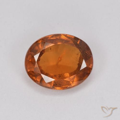2.00ct Natural Deep Orange Hessonite Garnet, Oval, VS-SI