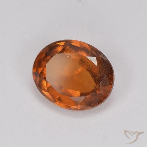 2.00 ct Orange Hessonite Garnet Stone, Natural Hessonite Garnet in Oval Facet Shape for Sale