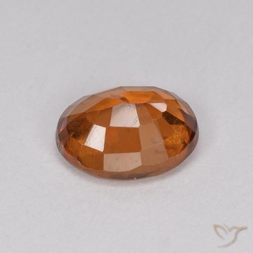 Hessonite Garnet Gemstone in 8.5 x 7 mm Size for Sale, Hessonite Garnet Stone in Deep Orange Color