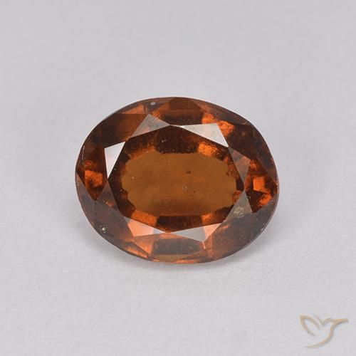 2.14ct Natural Medium-Dark Orange Hessonite Garnet, Oval, VS
