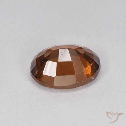 Hessonite Garnet Gemstone in 8.6 x 7 mm Size for Sale, Hessonite Garnet Stone in Medium-Dark Orange Color