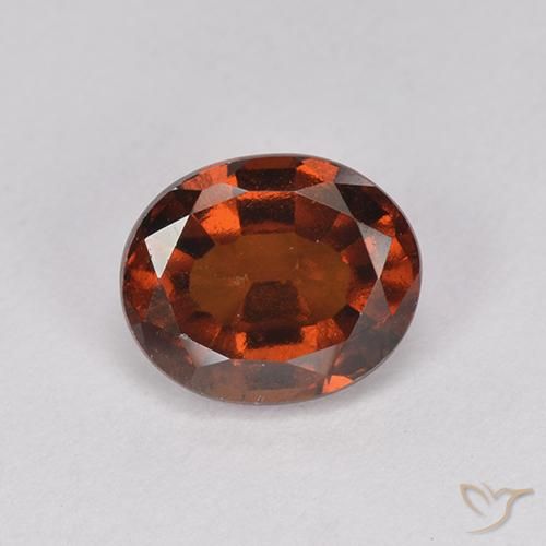 2.04ct Natural Amber Orange Hessonite Garnet, Oval, VS
