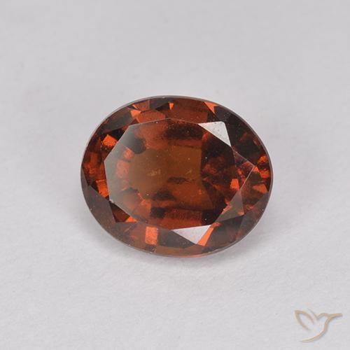 2.04 ct Orange Hessonite Garnet Stone, Natural Hessonite Garnet in Oval Facet Shape for Sale