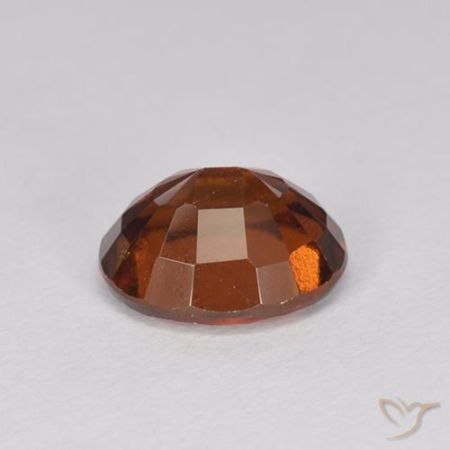 Hessonite Garnet Gemstone in 8.2 x 6.8 mm Size for Sale, Hessonite Garnet Stone in Amber Orange Color