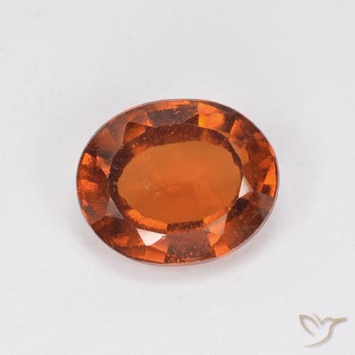 2.28ct Natural Medium Orange Hessonite Garnet, Oval, VS