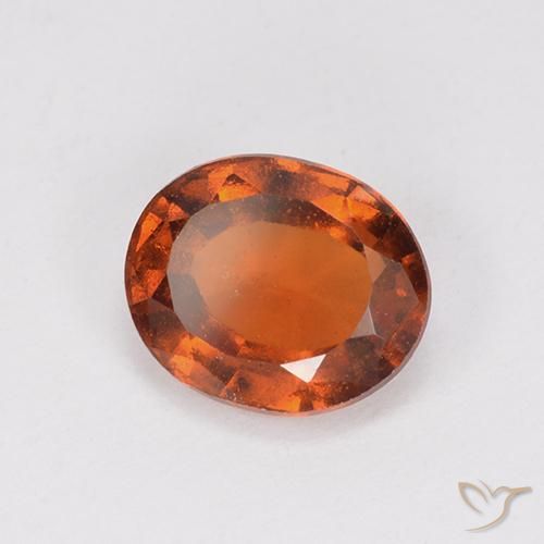 2.28 ct Orange Hessonite Garnet Stone, Natural Hessonite Garnet in Oval Facet Shape for Sale