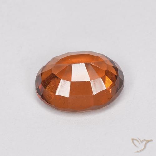 Hessonite Garnet Gemstone in 8.8 x 7.3 mm Size for Sale, Hessonite Garnet Stone in Medium Orange Color