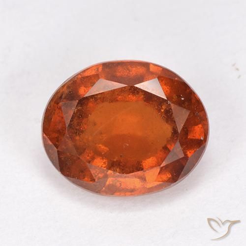 2.12ct Natural Medium Orange Hessonite Garnet, Oval, VS-SI