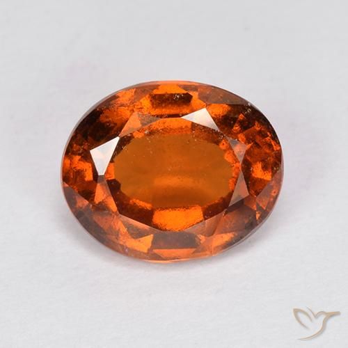 2.06ct Natural Deep Orange Hessonite Garnet, Oval, VS-SI