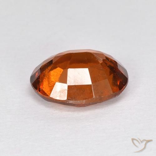Hessonite Garnet Gemstone in 8.6 x 7.1 mm Size for Sale, Hessonite Garnet Stone in Deep Orange Color