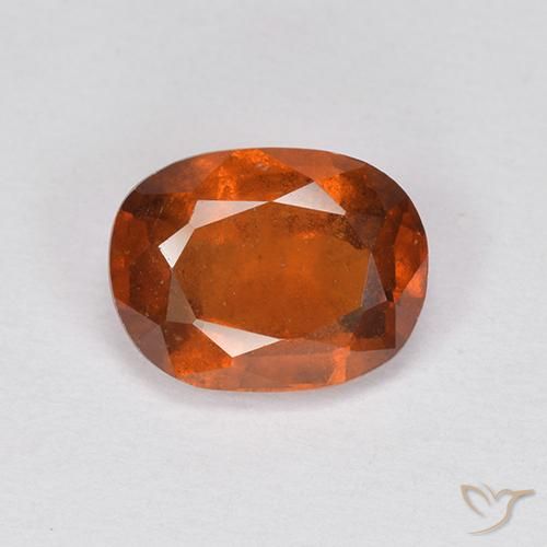 1.97ct Natural Deep Orange Hessonite Garnet, Oval, VS-SI