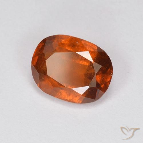 1.97 ct Orange Hessonite Garnet Stone, Natural Hessonite Garnet in Oval Facet Shape for Sale