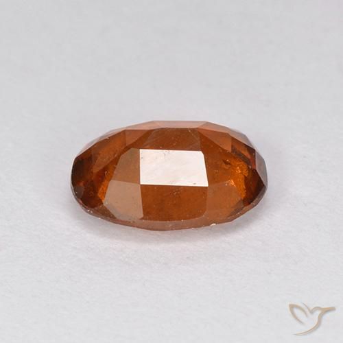 Hessonite Garnet Gemstone in 8.7 x 6.7 mm Size for Sale, Hessonite Garnet Stone in Deep Orange Color
