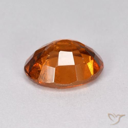 Hessonite Garnet Gemstone in 9 x 7.4 mm Size for Sale, Hessonite Garnet Stone in Medium-Dark Orange Color