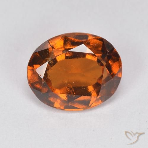 2.13ct Natural Medium-Dark Orange Hessonite Garnet, Oval, VS-SI