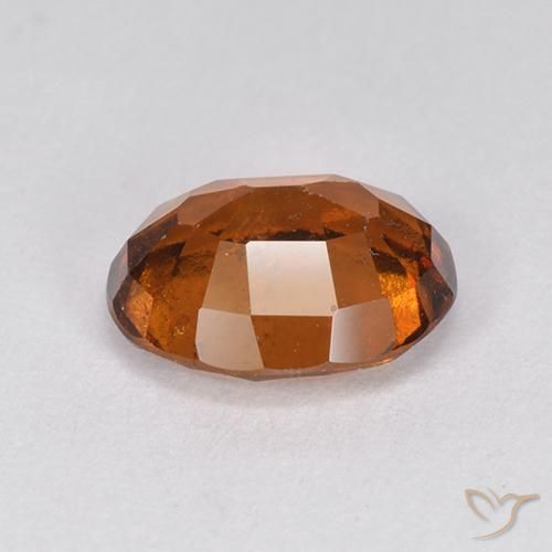 Hessonite Garnet Gemstone in 9 x 7 mm (calibrated) Size for Sale, Hessonite Garnet Stone in Medium-Dark Orange Color