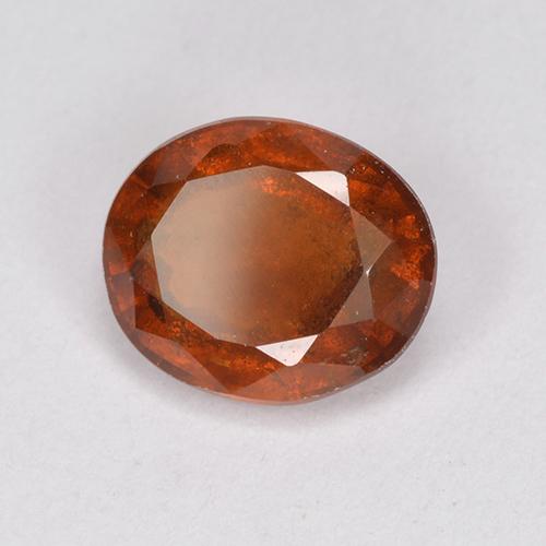 1.93 ct Orange Hessonite Garnet Stone, Natural Hessonite Garnet in Oval Facet Shape for Sale