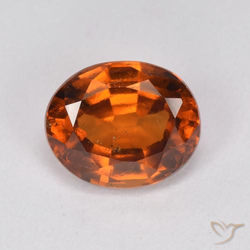 2.08ct Natural Deep Orange Hessonite Garnet, Oval, VS