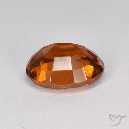 Hessonite Garnet Gemstone in 8.4 x 6.8 mm Size for Sale, Hessonite Garnet Stone in Deep Orange Color