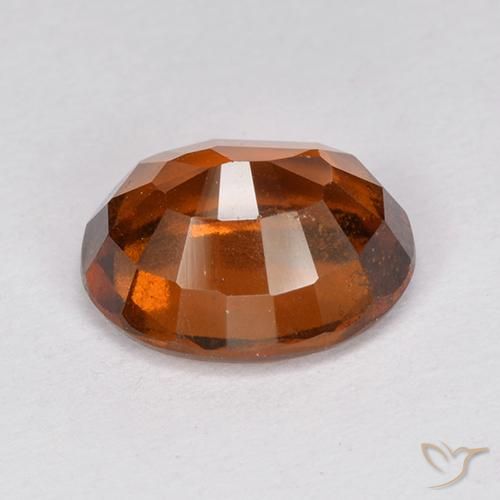 Hessonite Garnet Gemstone in 9.2 x 7.7 mm Size for Sale, Hessonite Garnet Stone in Deep Orange Color