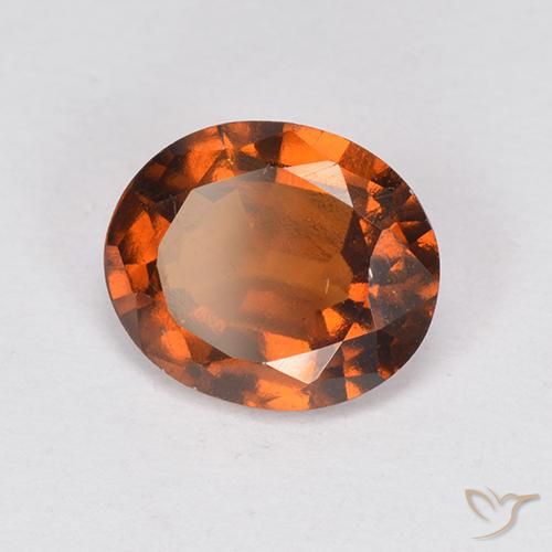 1.90 ct Orange Hessonite Garnet Stone, Natural Hessonite Garnet in Oval Facet Shape for Sale