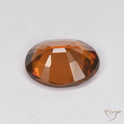 Hessonite Garnet Gemstone in 8.8 x 7.4 mm Size for Sale, Hessonite Garnet Stone in Reddish Orange Color
