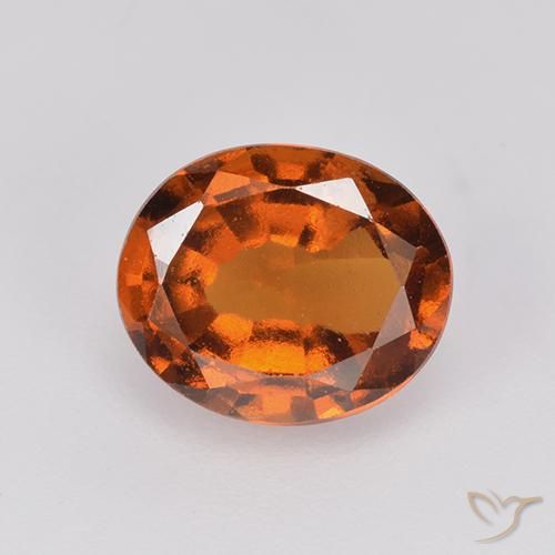 2.13ct Natural Deep Orange Hessonite Garnet, Oval, VS-SI