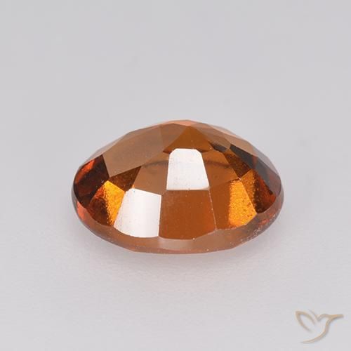 Hessonite Garnet Gemstone in 8.6 x 7.2 mm Size for Sale, Hessonite Garnet Stone in Deep Orange Color