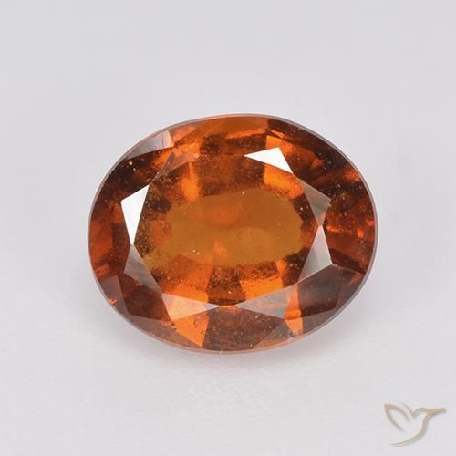 2.38ct Natural Reddish Orange Hessonite Garnet, Oval, VS-SI