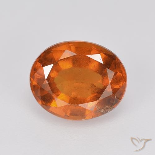 2.41ct Natural Medium-Dark Orange Hessonite Garnet, Oval, VS-SI