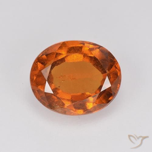 2.11ct Natural Deep Orange Hessonite Garnet, Oval, VS-SI