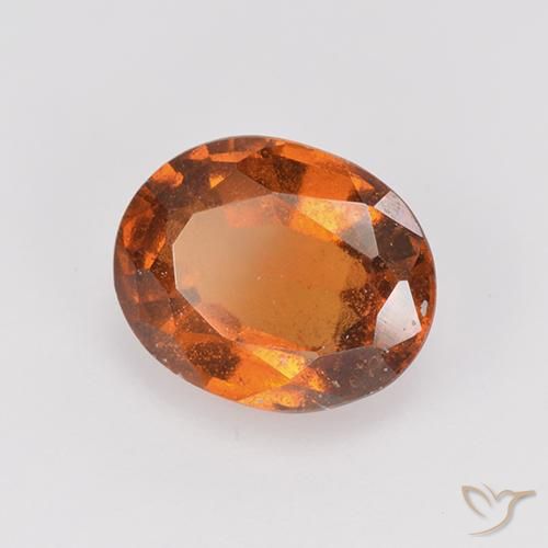 1.87 ct Orange Hessonite Garnet Stone, Natural Hessonite Garnet in Oval Facet Shape for Sale
