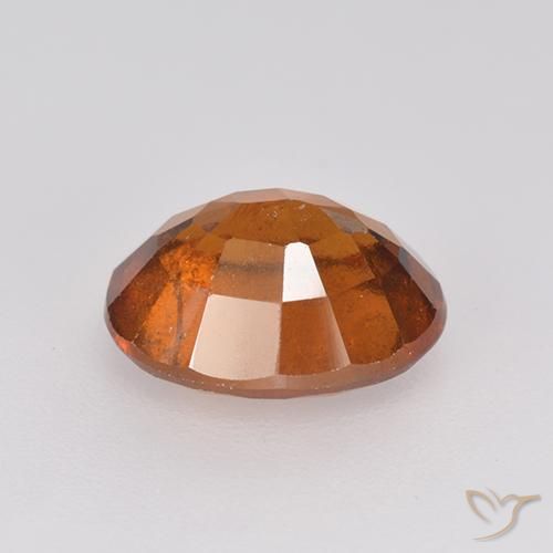 Hessonite Garnet Gemstone in 8.7 x 7.3 mm Size for Sale, Hessonite Garnet Stone in Deep Orange Color