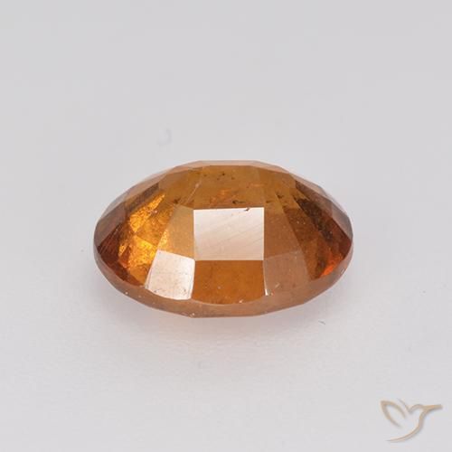 Hessonite Garnet Gemstone in 8.2 x 6.8 mm Size for Sale, Hessonite Garnet Stone in Deep Orange Color