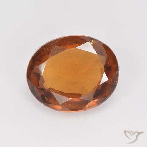2.45ct Natural Deep Orange Hessonite Garnet, Oval, VS