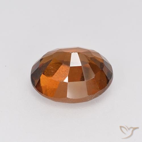 Hessonite Garnet Gemstone in 9.2 x 7.6 mm Size for Sale, Hessonite Garnet Stone in Medium-Dark Orange Color