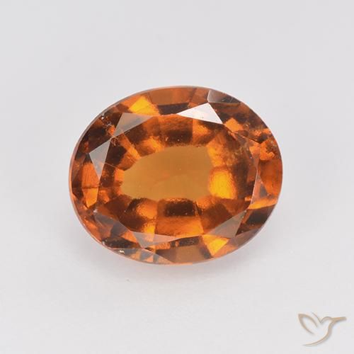 2.39ct Natural Deep Orange Hessonite Garnet, Oval, VS