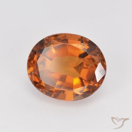 2.39 ct Orange Hessonite Garnet Stone, Natural Hessonite Garnet in Oval Facet Shape for Sale