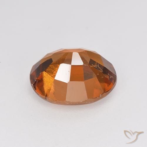 Hessonite Garnet Gemstone in 8.9 x 7.4 mm Size for Sale, Hessonite Garnet Stone in Deep Orange Color